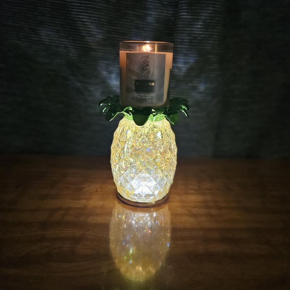 NWT Bath and Body Works Pineapple Snow Globe Candle Holder - Picture 5 of 10